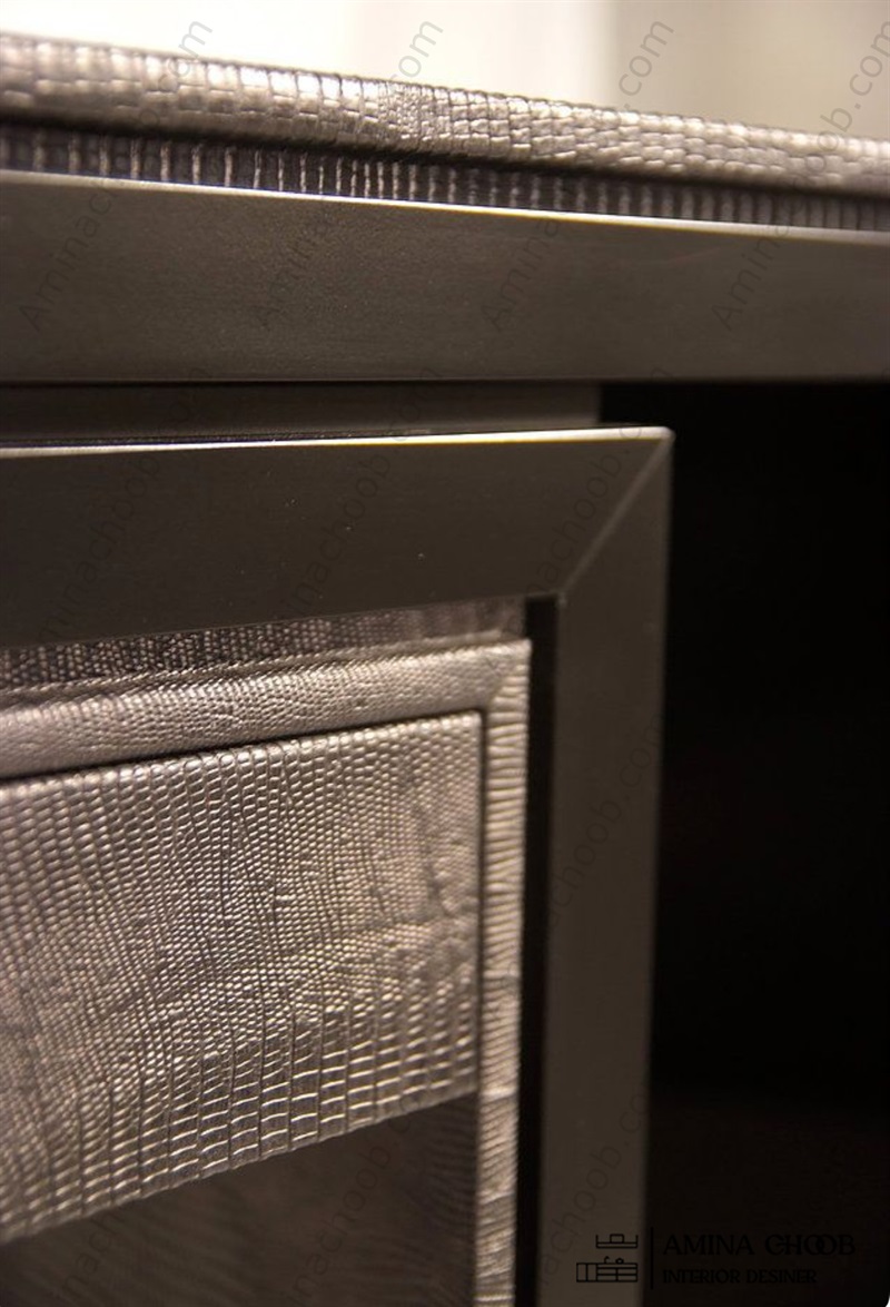 کابینت روکش PVC و روکش چرم