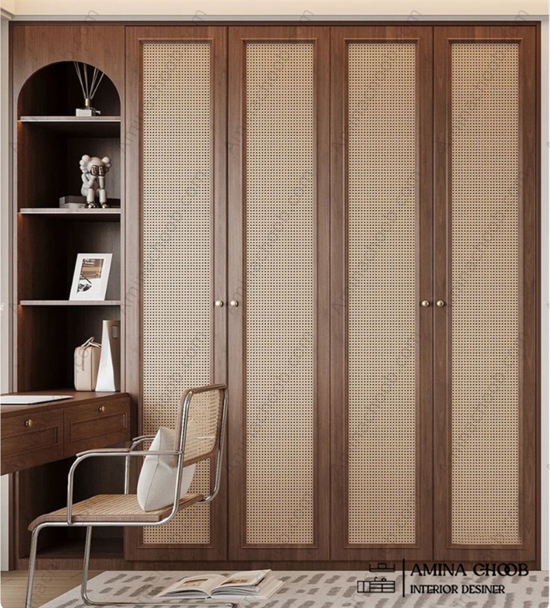 کمد دیواری روکش چوب